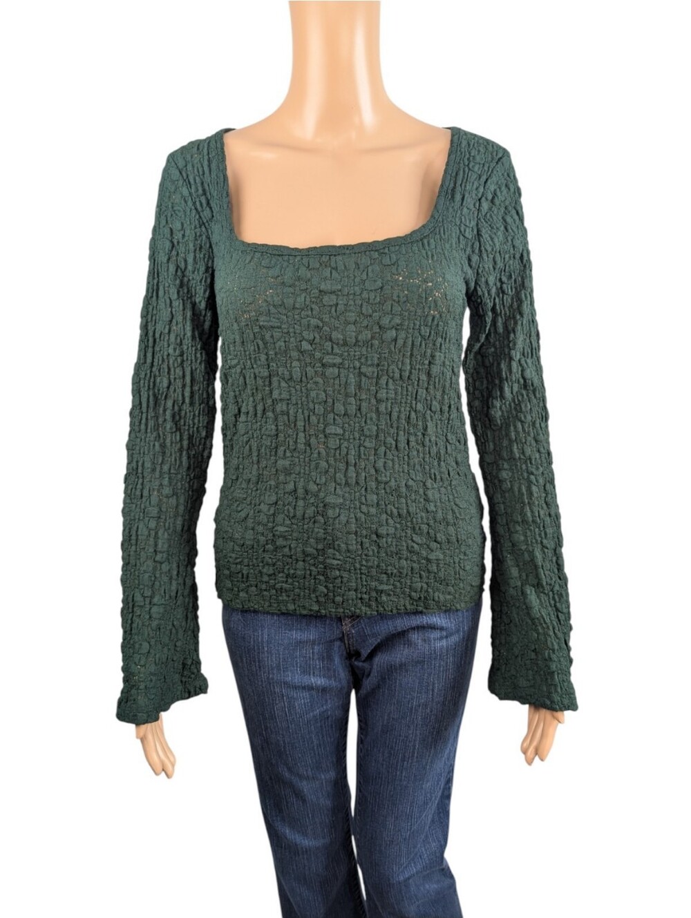 Old Navy Textured Lace Scoop-Neck Top M